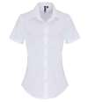 PR346 Premier Ladies Short Sleeve Stretch Fit Poplin Shirt White colour image